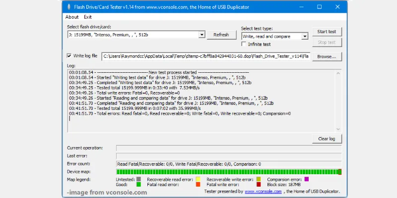 Flash Drive Tester