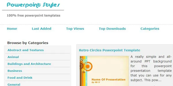 موقع PowerPoint Styles