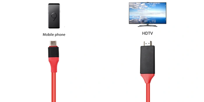 تشغيل التليفون على التلفاز بكابل HDMI